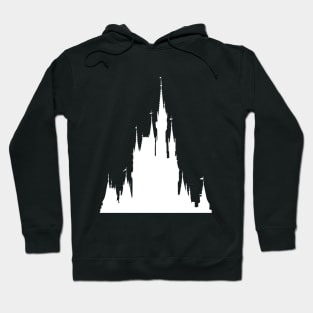 Magic Castle Silhouette Satin Black Hoodie